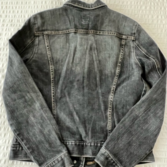 GAP Gray Fitted Denim Jacket Size M - Picture 4 of 5